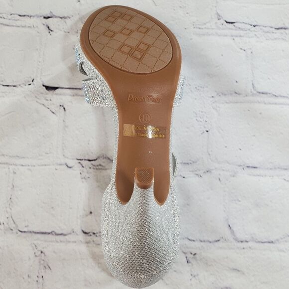 🩵NIB Dream Pairs Silver Glitter "Amore" Heels Size 10 - Picture 10 of 12